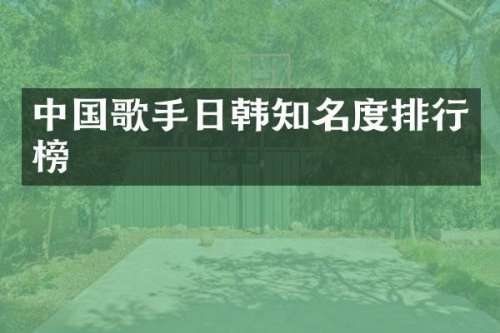中国歌手日韩知名度排行榜