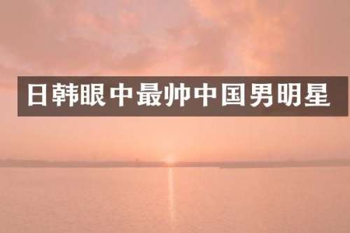 日韩眼中最帅中国男明星
