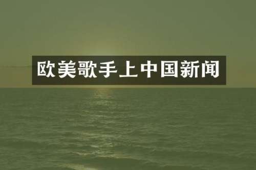 欧美歌手上中国新闻