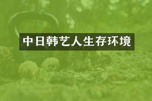 中日韩艺人生存环境