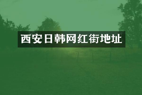 西安日韩网红街地址