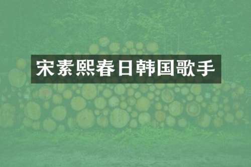 宋素熙春日韩国歌手