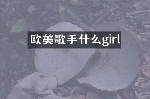 欧美歌手什么girl