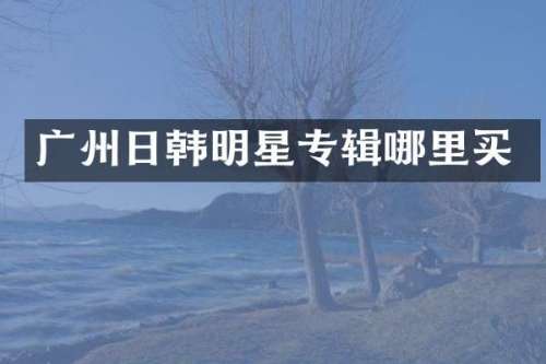 广州日韩明星专辑哪里买