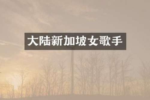 大陆新加坡女歌手