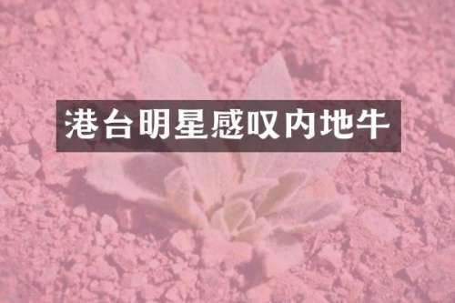 港台明星感叹内地牛