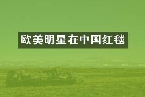 欧美明星在中国红毯