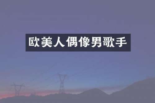 欧美人偶像男歌手