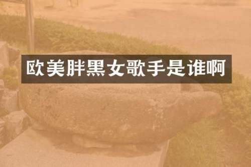 欧美胖黑女歌手是谁啊