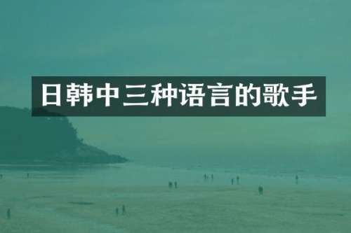 日韩中三种语言的歌手