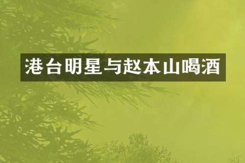 港台明星与赵本山喝酒
