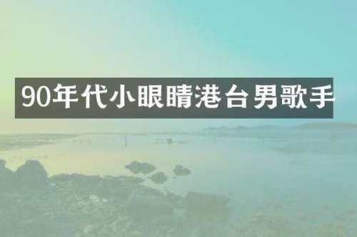 90年代小眼睛港台男歌手