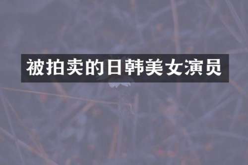 被拍卖的日韩演员