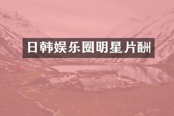 日韩娱乐圈明星片酬