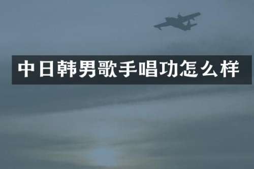 中日韩男歌手唱功怎么样
