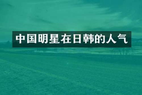 中国明星在日韩的人气