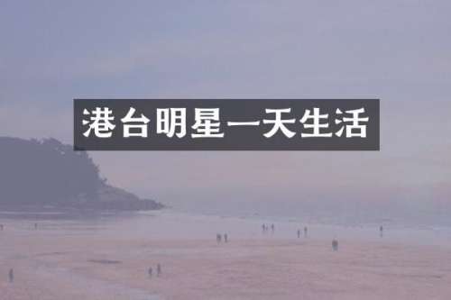 港台明星一天生活
