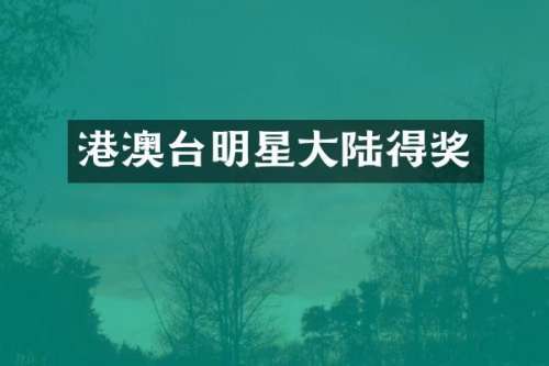 港澳台明星大陆得奖