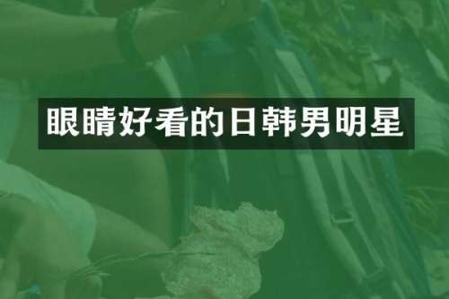 眼睛好看的日韩男明星