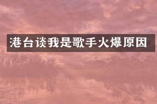 港台谈我是歌手火爆原因