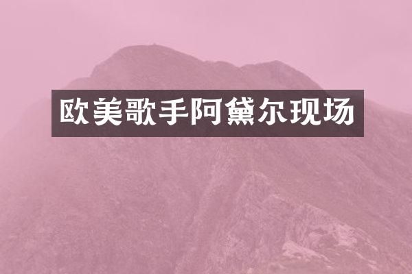 欧美歌手阿黛尔现场