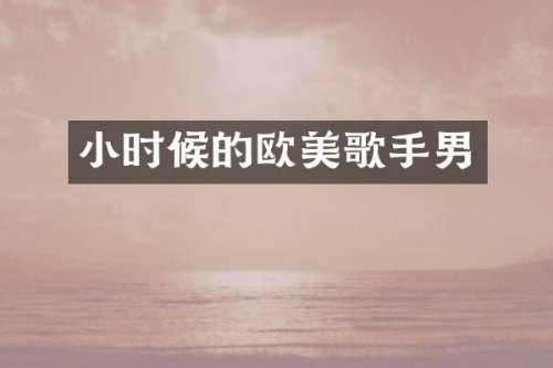 小时候的欧美歌手男
