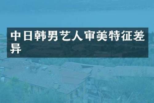 中日韩男艺人审美特征差异