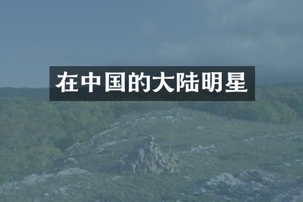 在中国的大陆明星