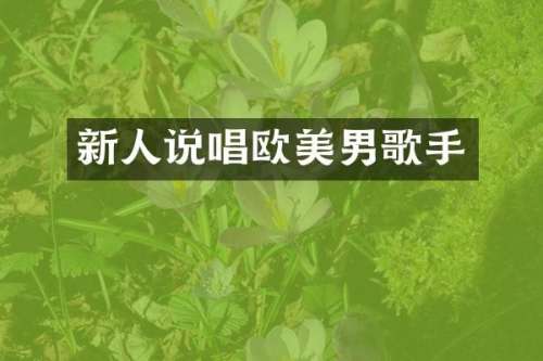 新人说唱欧美男歌手