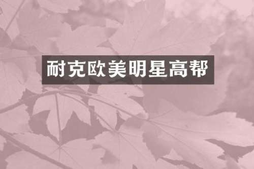 耐克欧美明星高帮