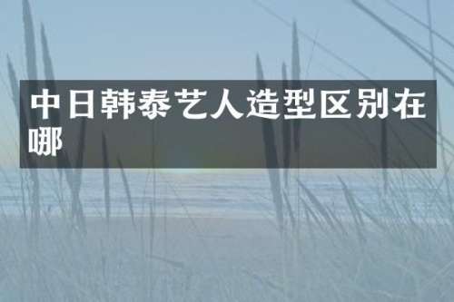 中日韩泰艺人造型区别在哪