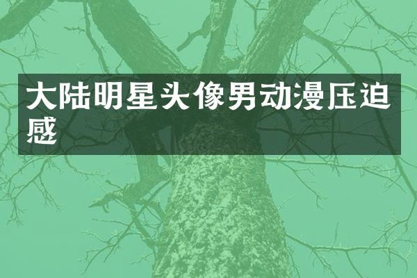 大陆明星头像男动漫压迫感