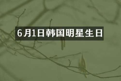 6月1日韩国明星生日