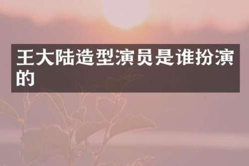 王大陆造型演员是谁扮演的