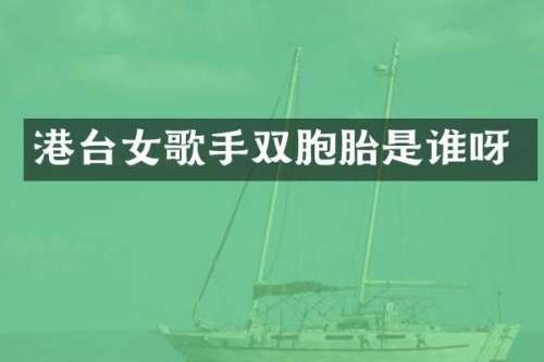 港台女歌手双胞胎是谁呀