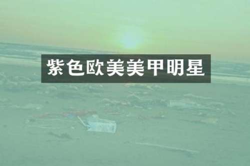 紫色欧美美甲明星