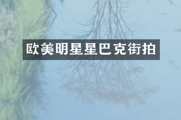 欧美明星星巴克街拍