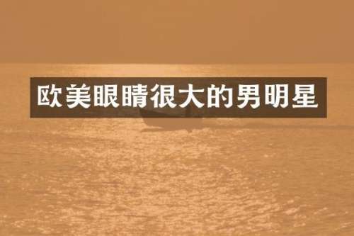 欧美眼睛很大的男明星