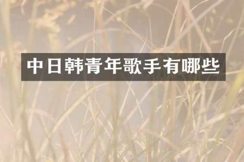 中日韩青年歌手有哪些
