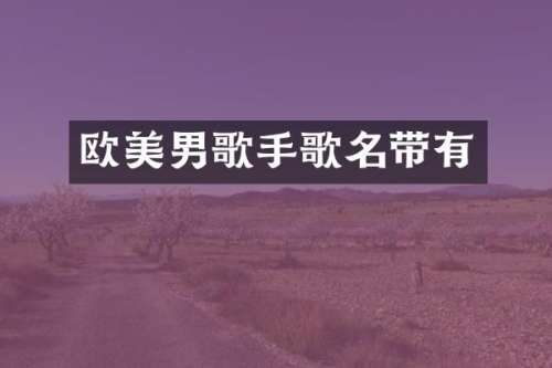 欧美男歌手歌名带有