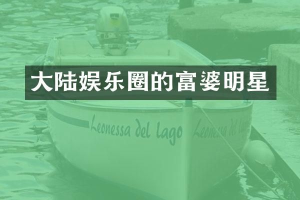 大陆娱乐圈的明星