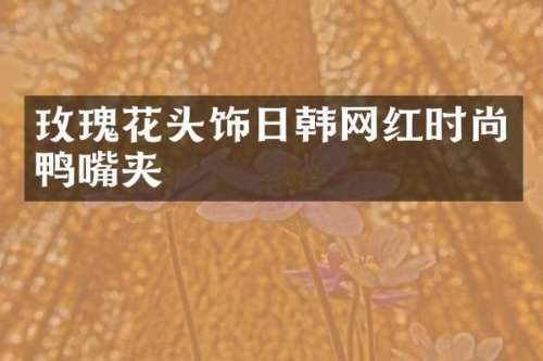 玫瑰花头饰日韩网红时尚鸭嘴夹