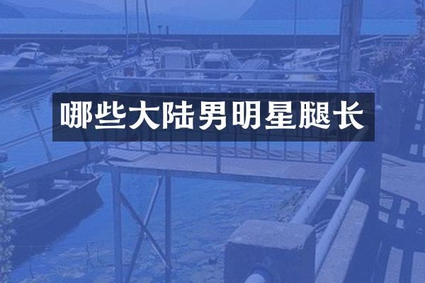 哪些大陆男明星腿长