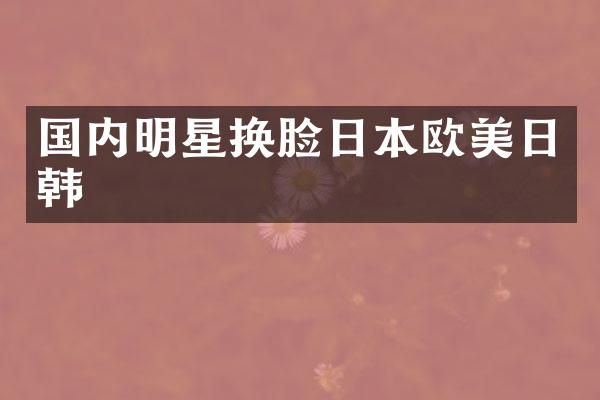 国内明星换脸日本欧美日韩