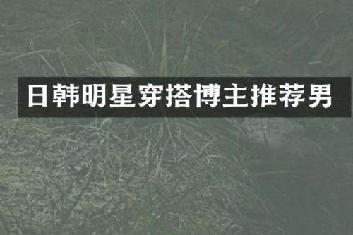 日韩明星穿搭博主推荐男