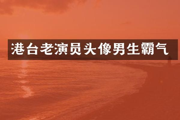 港台老演员头像男生霸气