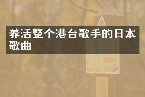 养活整个港台歌手的日本歌曲