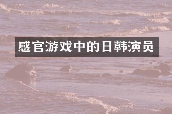 感官游戏中的日韩演员