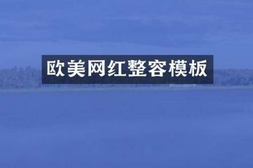 欧美网红整容模板