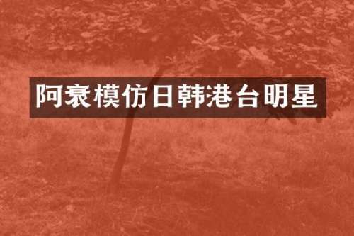 阿衰模仿日韩港台明星